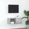 Meuble TV Suspendu Finition Sonoma Gris - 100 cm-Mon Meuble TV-Gris béton-60 cm-1-23
