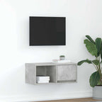 Meuble TV Suspendu Finition Sonoma Gris - 100 cm-Mon Meuble TV-Gris béton-60 cm-1-23