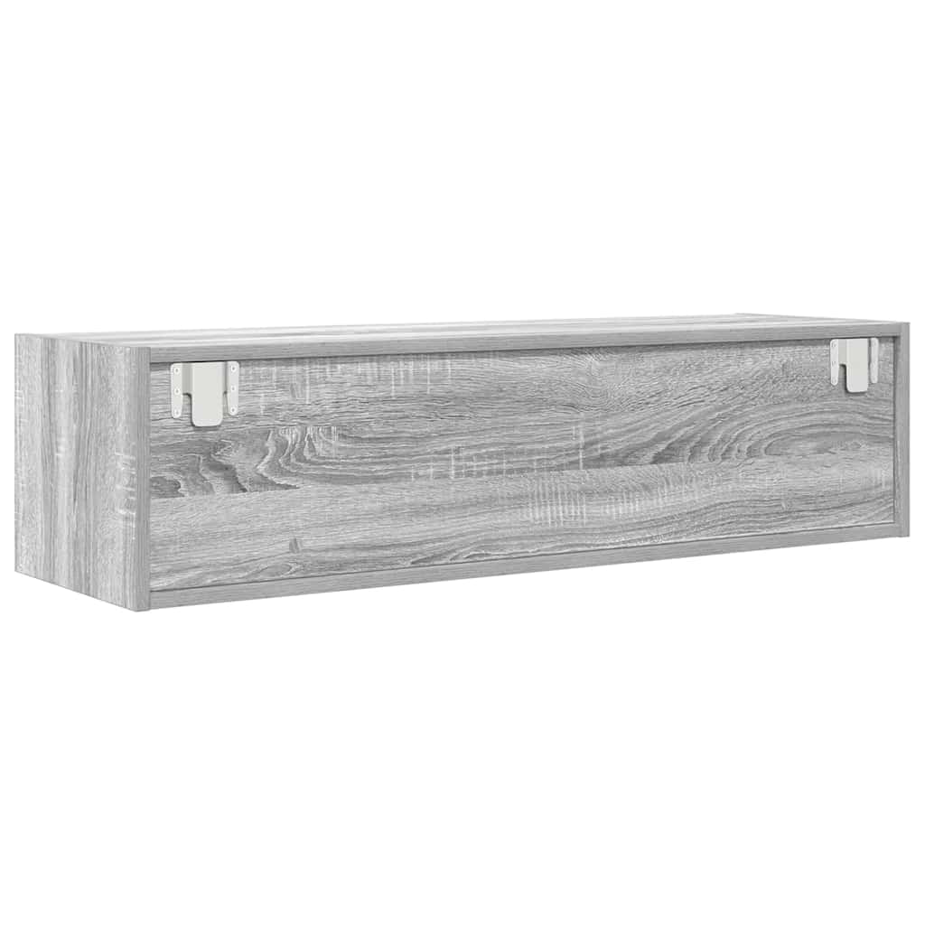 Meuble TV Suspendu Finition Sonoma Gris - 100 cm-Mon Meuble TV-Gris béton-60 cm-1-8