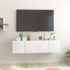 Meuble TV Suspendu Finition Sonoma Gris - 60 cm-Mon Meuble TV-Blanc-2-20