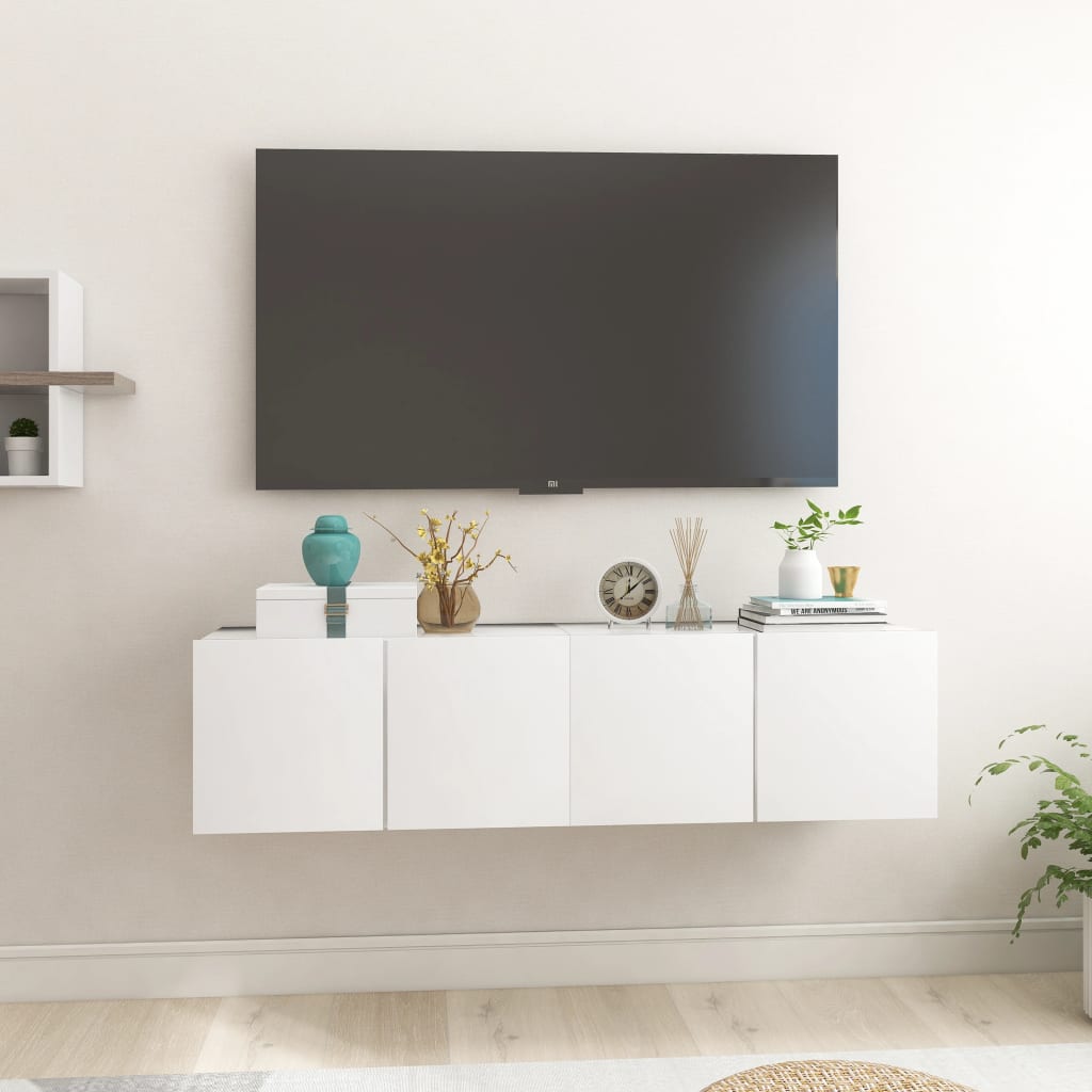 Meuble TV Suspendu Finition Sonoma Gris - 60 cm-Mon Meuble TV-Blanc-2-20