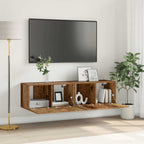 Meuble TV Suspendu Finition Sonoma Gris - 60 cm-Mon Meuble TV-Bois ancien-2-10