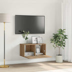Meuble TV Suspendu Finition Sonoma Gris - 60 cm-Mon Meuble TV-Chêne artisanal-1-13