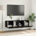 Meuble TV Suspendu Finition Sonoma Gris - 60 cm-Mon Meuble TV-Chêne noir-2-11