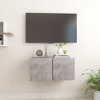 Meuble TV Suspendu Finition Sonoma Gris - 60 cm-Mon Meuble TV-Gris béton-1-19