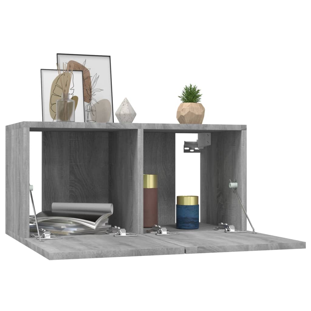 Meuble TV Suspendu Finition Sonoma Gris - 60 cm-Mon Meuble TV-Gris sonoma-1-3