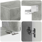 Meuble TV Suspendu Gris Béton - 5 Pièces-Mon Meuble TV-11