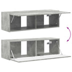 Meuble TV Suspendu Gris Béton - 5 Pièces-Mon Meuble TV-12