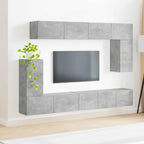Meuble TV Suspendu Gris Béton - 5 Pièces-Mon Meuble TV-4