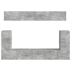 Meuble TV Suspendu Gris Béton - 5 Pièces-Mon Meuble TV-9