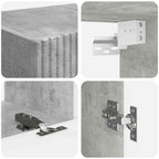 Meuble TV Suspendu Gris Effet Béton - 5 Pièces-Mon Meuble TV-10