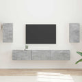 Meuble TV Suspendu Gris Effet Béton - 5 Pièces-Mon Meuble TV-2