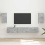 Meuble TV Suspendu Gris Effet Béton - 5 Pièces-Mon Meuble TV-2