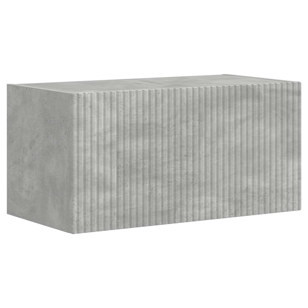 Meuble TV Suspendu Gris Effet Béton - 5 Pièces-Mon Meuble TV-5