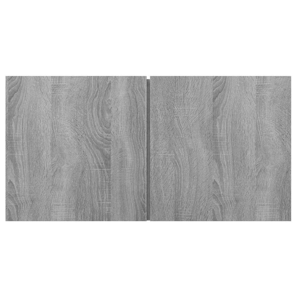 Meuble TV Suspendu Gris et Bois - 3 Pièces-Mon Meuble TV-2-6