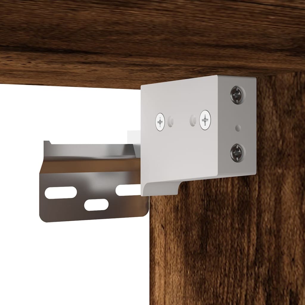 Meuble TV Suspendu Marron Foncé Effet Chêne - 2 Pièces-Mon Meuble TV-Chêne fumé-6