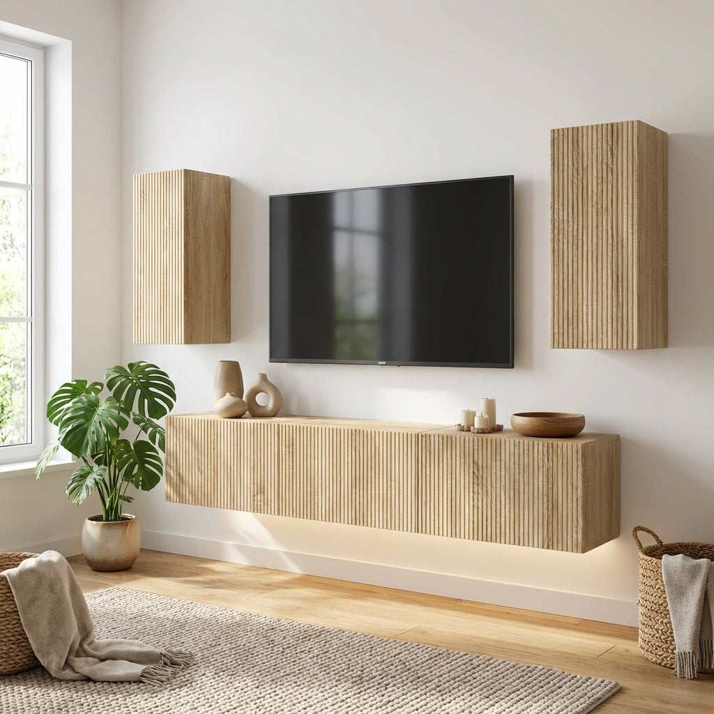 meuble-tv-suspendu-moderne-effet-chene-sonoma-5-pieces-decor