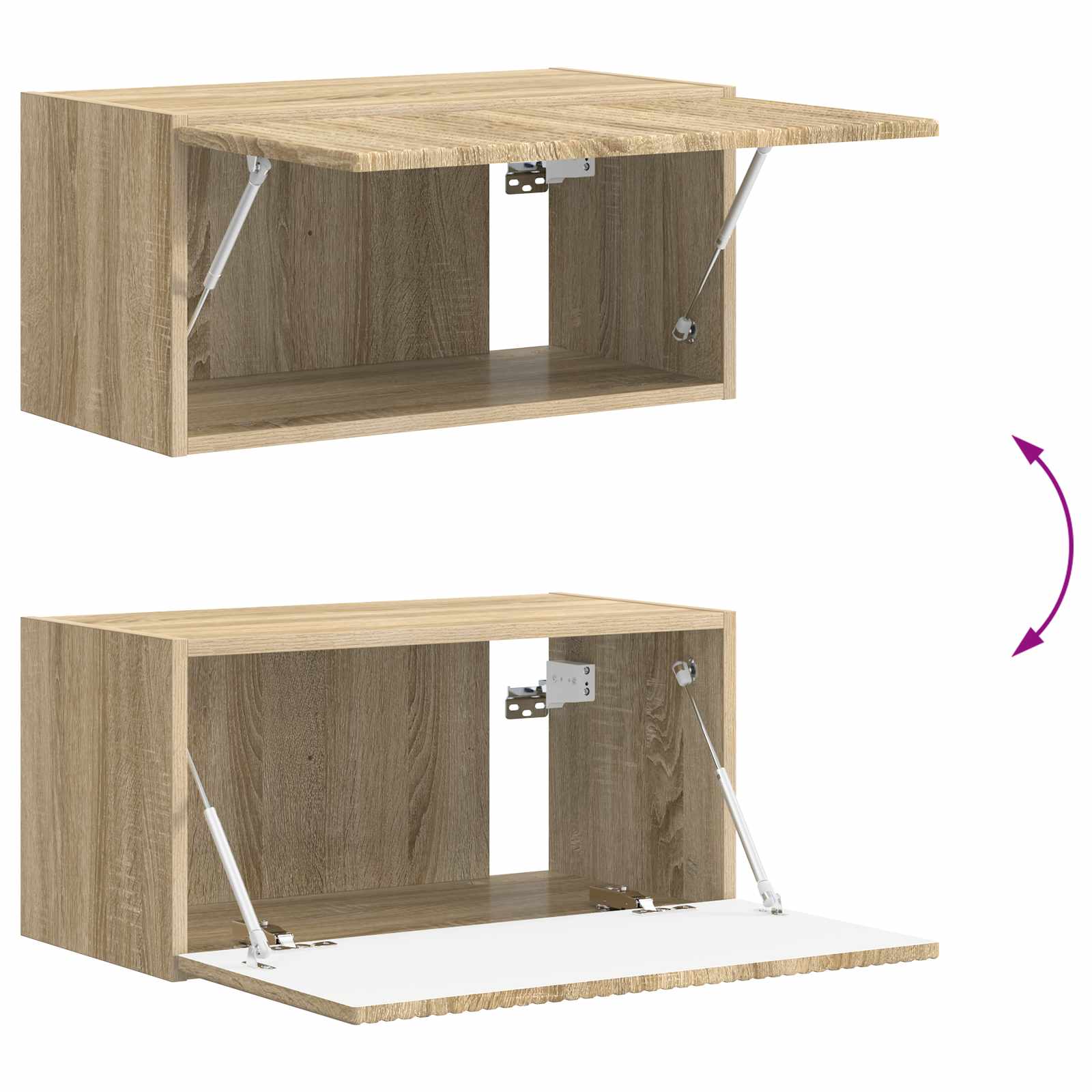 Meuble TV Suspendu Moderne Effet Chêne Sonoma - 5 Pièces-Mon Meuble TV-8