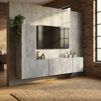 meuble-tv-suspendu-original-effet-beton-3-pieces-decor