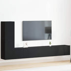 Meuble TV Suspendu Original Effet Béton - 3 Pièces-Mon Meuble TV-Chêne noir-100 cm-3-24