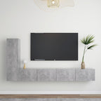 Meuble TV Suspendu Original Effet Béton - 3 Pièces-Mon Meuble TV-Gris béton-100 cm-3-14
