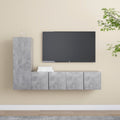 Meuble TV Suspendu Original Effet Béton - 3 Pièces-Mon Meuble TV-Gris béton-60 cm-3-2