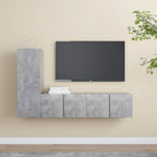 Meuble TV Suspendu Original Effet Béton - 3 Pièces-Mon Meuble TV-Gris béton-60 cm-3-2