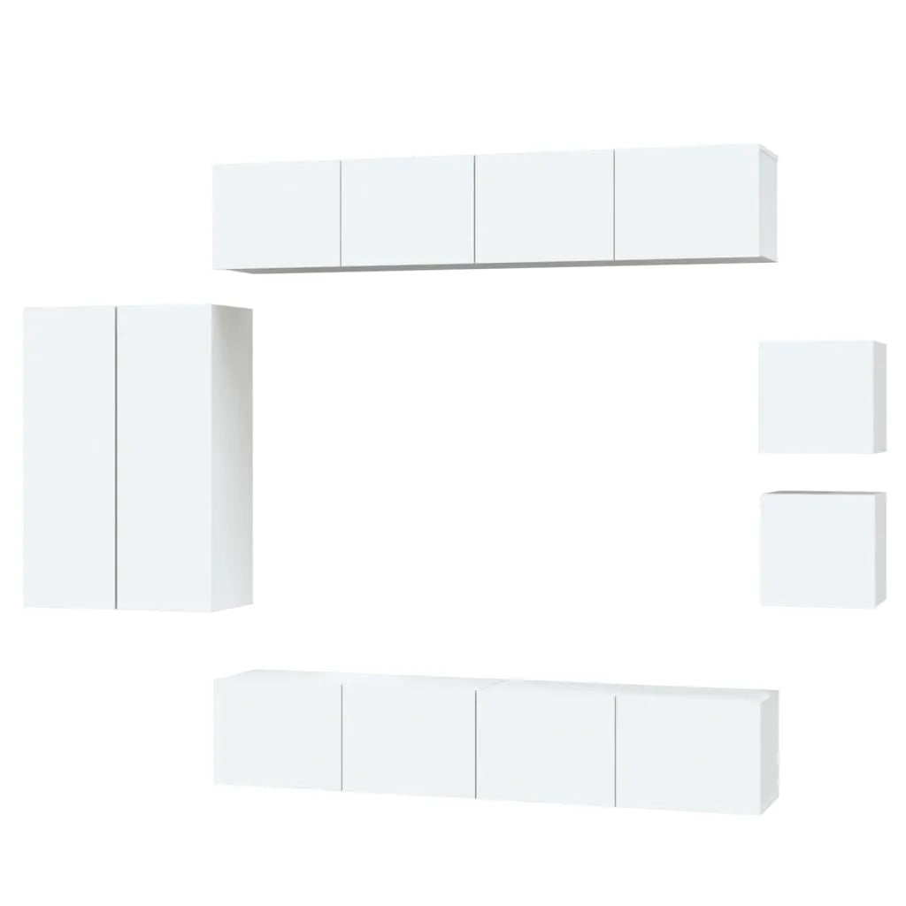 Meuble TV Suspendu Scandinave Blanc - 8 Pièces-Mon Meuble TV-Blanc-1