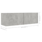 Meuble TV Suspendu Style Industriel Effet Béton - 3 Pièces-Mon Meuble TV-Vieux bois-80 cm-1-10