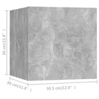 Meuble TV Suspendu Style Industriel Effet Béton - 3 Pièces-Mon Meuble TV-Vieux bois-80 cm-1-12