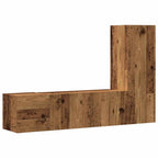 Meuble TV Suspendu Style Industriel Effet Béton - 3 Pièces-Mon Meuble TV-Vieux bois-80 cm-1-15