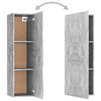 Meuble TV Suspendu Style Industriel Effet Béton - 3 Pièces-Mon Meuble TV-Vieux bois-80 cm-1-8