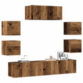 Meuble TV Suspendu XXL Effet Vieux Bois - 7 Pièces-Mon Meuble TV-Vieux bois-80 cm-18