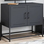 Meuble TV Tout Blanc en Acier - 68,5 cm-Mon Meuble TV-Anthracite-1-14