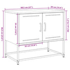 Meuble TV Tout Blanc en Acier - 68,5 cm-Mon Meuble TV-Jaune-1-12