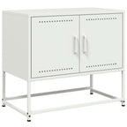 Meuble TV Tout Blanc en Acier - 68,5 cm-Mon Meuble TV-Jaune-1-2