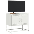 Meuble TV Tout Blanc en Acier - 68,5 cm-Mon Meuble TV-Jaune-1-4