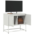 Meuble TV Tout Blanc en Acier - 68,5 cm-Mon Meuble TV-Jaune-1-5