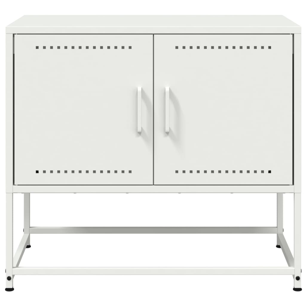Meuble TV Tout Blanc en Acier - 68,5 cm-Mon Meuble TV-Jaune-1-6