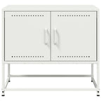 Meuble TV Tout Blanc en Acier - 68,5 cm-Mon Meuble TV-Jaune-1-6