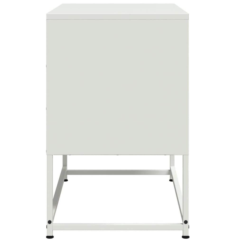 Meuble TV Tout Blanc en Acier - 68,5 cm-Mon Meuble TV-Jaune-1-7