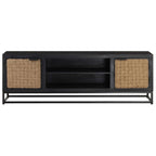 Meuble TV Type Industriel en Manguier et Jute - 120 cm-Mon Meuble TV-2