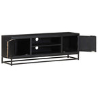 Meuble TV Type Industriel en Manguier et Jute - 120 cm-Mon Meuble TV-3