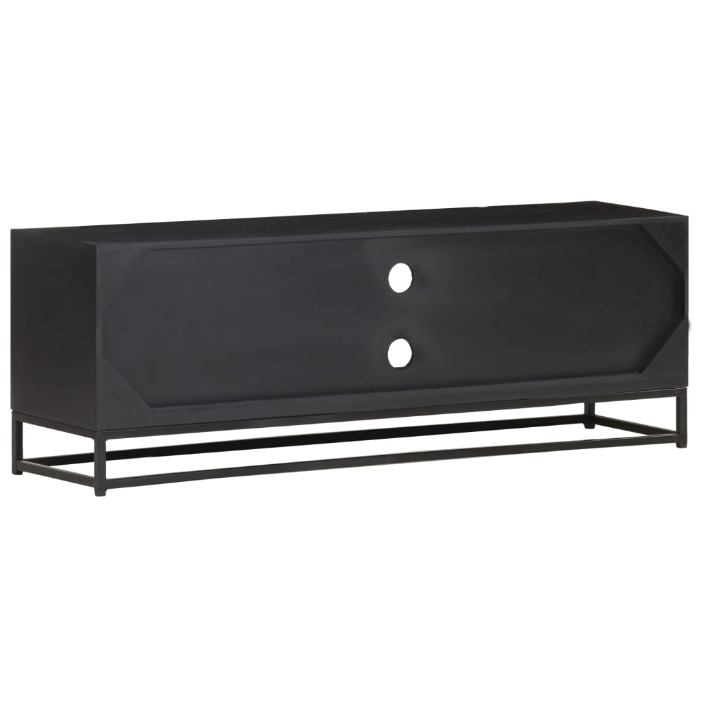 Meuble TV Type Industriel en Manguier et Jute - 120 cm-Mon Meuble TV-4