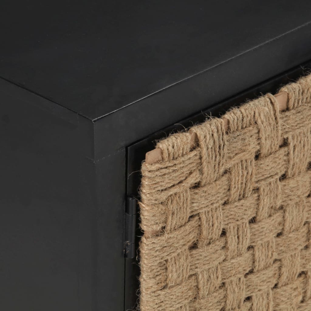 Meuble TV Type Industriel en Manguier et Jute - 120 cm-Mon Meuble TV-5