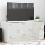 Meuble TV Vert Olive en Acier - 99 cm-Mon Meuble TV-Blanc-1-16