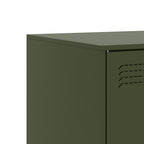 Meuble TV Vert Olive en Acier - 99 cm-Mon Meuble TV-Rose-1-11