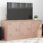 Meuble TV Vert Olive en Acier - 99 cm-Mon Meuble TV-Rose-1-13