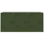 Meuble TV Vert Olive en Acier - 99 cm-Mon Meuble TV-Rose-1-6