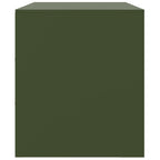 Meuble TV Vert Olive en Acier - 99 cm-Mon Meuble TV-Rose-1-8